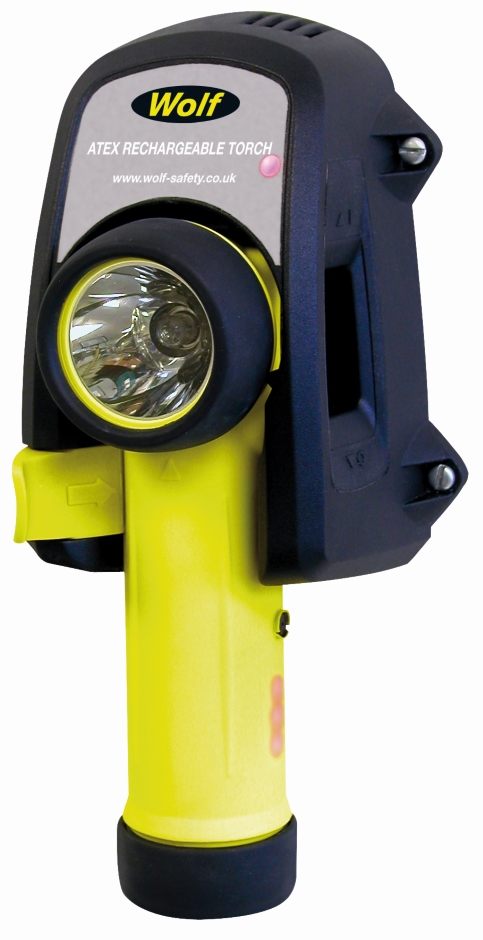 Other view of Whyte-Hall Zone 0 Rechargeable Right Angle Safety Torch - Yellow - 7.4 V - Lithium-Ion - 243 lm High 135 lm Low - LED - Wolf