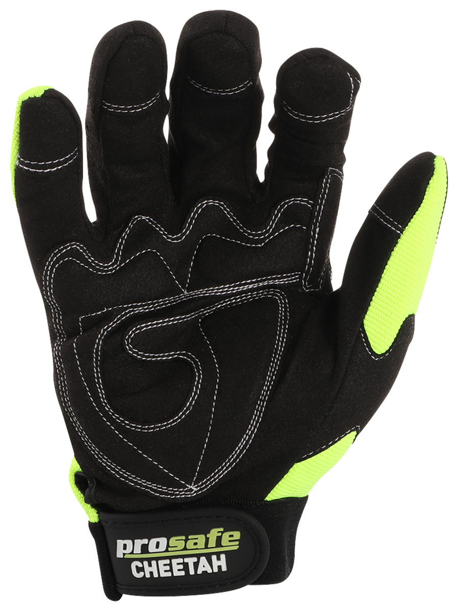 Other view of PROSAFE Cheetah W938CHHVXL General Purpose Gloves - Synthetic - Nylon Liner - Mechanics Reinforced Palm and Fingertips - Hook & Loop Cuff - High Visibility Yellow - XL