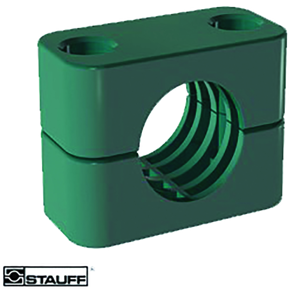 Other view of STAUFF 1130005274 Clamp Body - 214-PP - Standard Series Polypropylene Profiled - with Initial Tension DIN 3015 - Size 2 Ø14mm