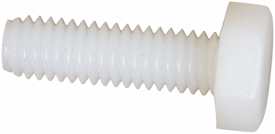 Other view of Nylon Fasteners - Bolt - Hex Set Screw - PA6.6 Nylon - Natural Nylon - Metric - Metric Coarse - 6X10mm - DIN933