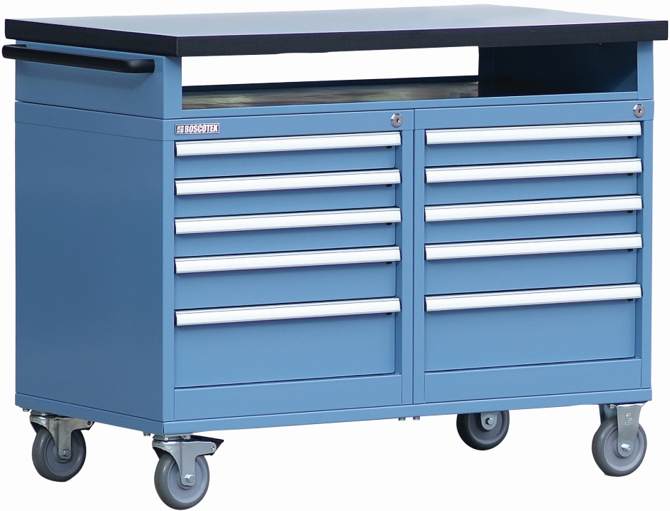 Other view of Boscotek TCS.B26.T8 Station - Tool Cart - Mobile - 2 x 5 Drawer - 1725 x 1130 x 670mm - Blue