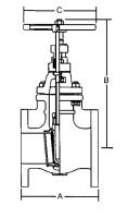 Other view of Non Rising Pegler Gate Valve - Cast Iron - 150 mm - Table E - B600E - Brook Valves