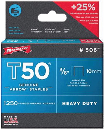 Other view of Arrow AR50824SP T-50 Staples - 1/2 - Pack of 1250