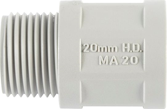 Other view of APP MA20GR Adaptor Conduit PVC Male - 20mm - Grey