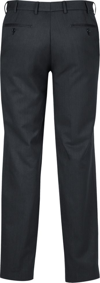 Other view of Men's Flat Front Pant – Polyester - Bamboo – Charcoal – 102R – 70112R – Biz Corporates