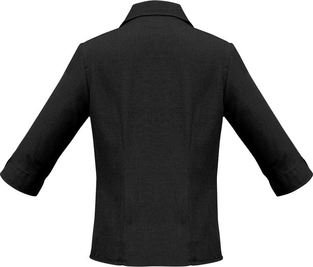 Other view of Semi-Fitted Ladies Plain Shirt – Yarn Wicked Breathable Polyester – Black – 22 – LB3600 – Oasis Biz Comfortcool™ – Biz Collection