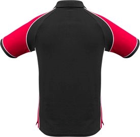 Other view of Men's Contrast Panel Polo T-Shirt – Polyester- Cotton Pique – Black/Red – 3X-Large – P10112 – Nitro – Biz Collection