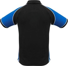 Other view of Men's Contrast Panel Polo T-Shirt – Polyester- Cotton Pique – Black/Royal Blue – 2X-Large – P10112 – Nitro – Biz Collection