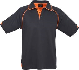 Other view of Men's Polo T-Shirt – Cotton - Polyester – Grey/Orange – X-Large – P29012 – Fusion Biz Cool™ – Biz Collection