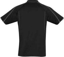 Other view of Men's Polo T-Shirt – Cotton - Polyester Soft-Touch Jersey – Black/Silver Grey – X-Large – P303MS – Blade Biz Cool™ – Biz Collection