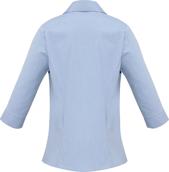 Other view of Bizcollection - Semi-Fitted Ladies Fine Stripe Shirt – Cotton - Polyester - Elastane – Blue Stripe – 20 – S122LT – Chevron