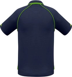 Other view of Bizcollection Men's Polo T-Shirt – Cotton - Polyester – Navy/Fluorescent Lime – Small – P29012 – Fusion Biz Cool™ – Biz Collection