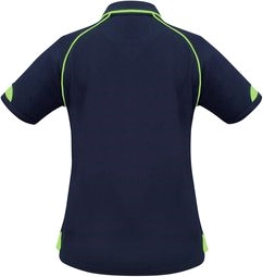 Other view of Ladies Polo T-Shirt – Cotton - Polyester – Navy/Fluorescent Lime – 14 – P29022 – Fusion Biz Cool™ – Biz Collection