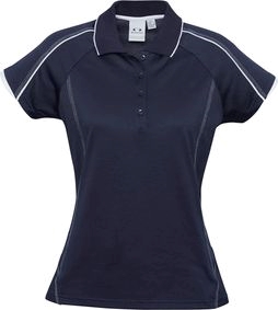 Other view of Ladies Polo T-Shirt – Cotton - Polyester Soft-Touch Jersey – Navy/White – 16 – P303LS – Blade Biz Cool™ – Biz Collection