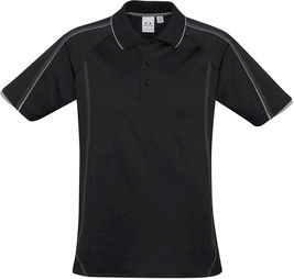 Other view of Men's Polo T-Shirt – Cotton - Polyester Soft-Touch Jersey – Black/Silver Grey – Medium – P303MS – Blade Biz Cool™ – Biz Collection