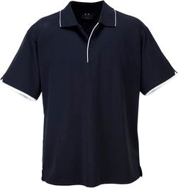 Other view of Men's Polo T-Shirt – Polyester – Navy/White – 5X-Large – P3200 – Elite Self-Check Biz Cool™ – Biz Collection