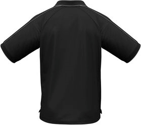 Other view of Men's Polo T-Shirt – Breathable Polyester Sports Knit – Black/Grey – 2X-Large – P9900 – Resort Biz Cool™ – Biz Collection