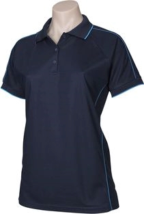 Other view of Women's Polo Shirt – Polyester – Navy/Mid Blue – 22 – P9925 – Resort Biz Cool™ – Biz Collection