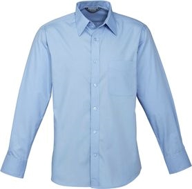 Other view of Men's Shirt – Polyester - Cotton Poplin – Light Blue – Small – S10510 – Base – Biz Collection