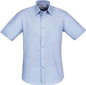 Other view of Men's Shirt – Cotton - Polyester - Elastane – Blue – Medium – S122MS – Chevron – Biz Collection