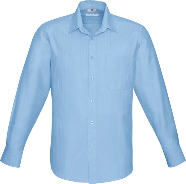 Other view of Classic Fit Men's Shirt – Polyester - Cotton – Blue – 2X-Large – S312ML – Preston – Biz Collection