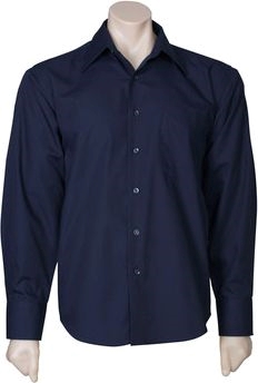 Other view of Men's Shirt – Polyester - Cotton Poplin – Navy – 4X-Large – SH714 – Metro – Biz Collection