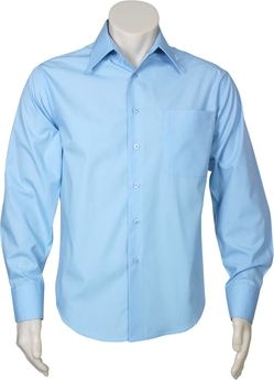 Other view of Men's Shirt – Polyester - Cotton Poplin – Sky – 4X-Large – SH714 – Metro – Biz Collection