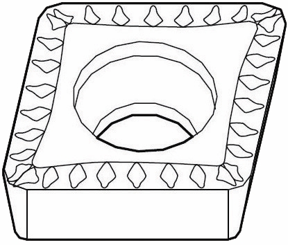 Other view of Irega Carbide Turning Insert - High Performance - CCMT 09T304-MP WP15CT - 80° Rhomboid - Victory™ - Widia