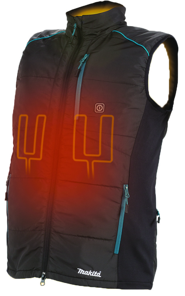 Other view of Makita CV102DZL Heated Vest - Skin - 12V Max - Black - L