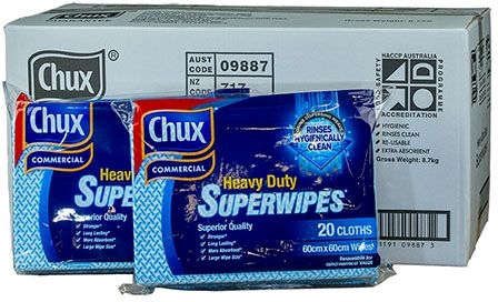 Other view of Chux - Superwipes - Heavy Duty - Blue - 60x60cm - Pack of 20