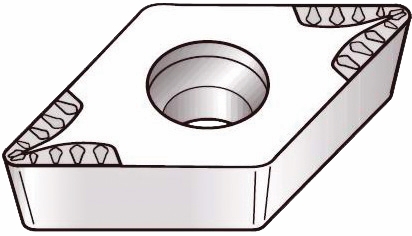 Other view of Irega Carbide Turning Insert - High Performance - DCMT11T308-MP WM25CT - 55° Rhomboid - Victory™ - Widia