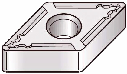 Other view of Irega Carbide Turning Insert - High Performance - DNMG 150612-FF WP15CT - 55° Rhomboid - Victory™ - Widia