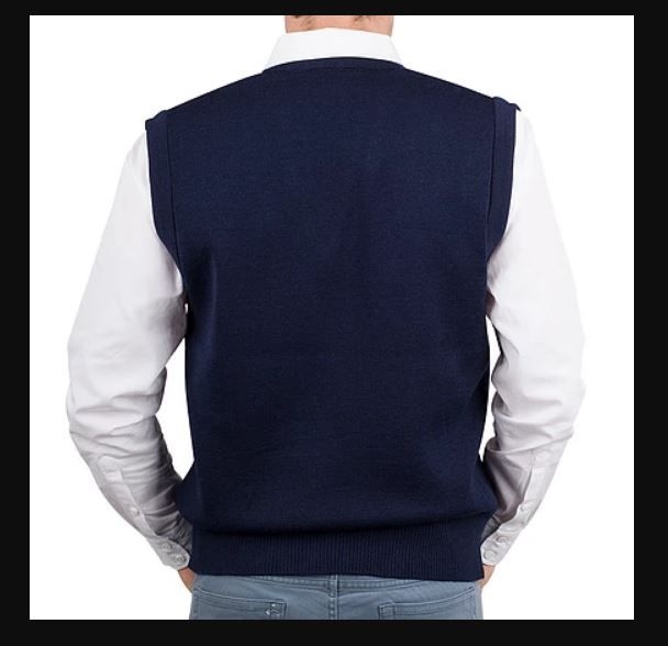 Other view of Men's Anti-Static Pullover – Merino Wool - Conductive Carbon Fibre – Navy – 32 – 449ASP – Elegant Knitting