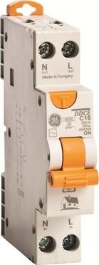 Other view of GE Industrial DDCE60C06/030 Circuit Breaker RCBO - C Curve - 1 Pole - Type AC - 6kA - 240V - 6A - 30mA - 18mm