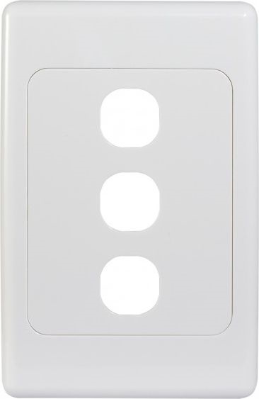 Other view of GSM Electrical COSWPV3G Switch Plate Verticle - 3 Gang - 16A - 250V - White