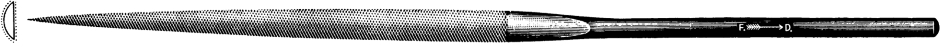 Other view of Vallorbe II LA2402-160-0 File - Needle - Half Round - 1 Cut - 160mm - 12/Pack