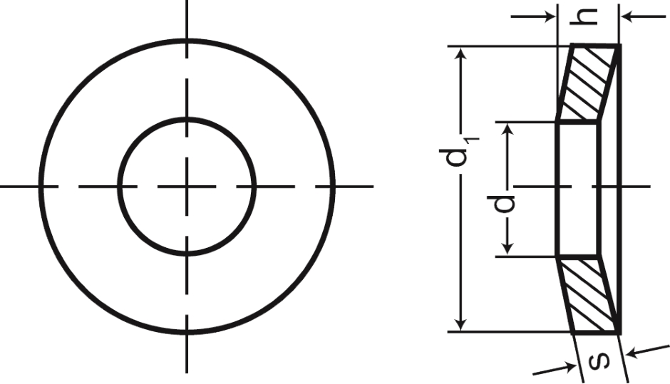 Other view of Load Washer - Heavy-Duty - Plain - 10 x 10.5 x 21 x 2.5 mm - WOHTLPM10 - HS - Schnorr® - Hobson