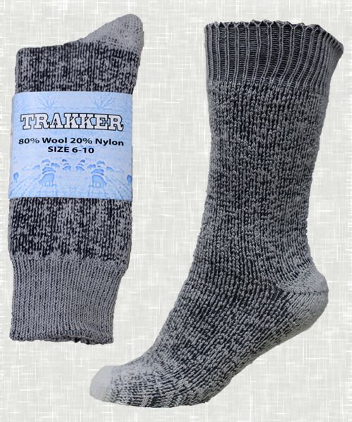 Other view of Unisex Work Socks – Wool - Nylon – Navy/White – 11/14 – 770 – Trakker – Interknit