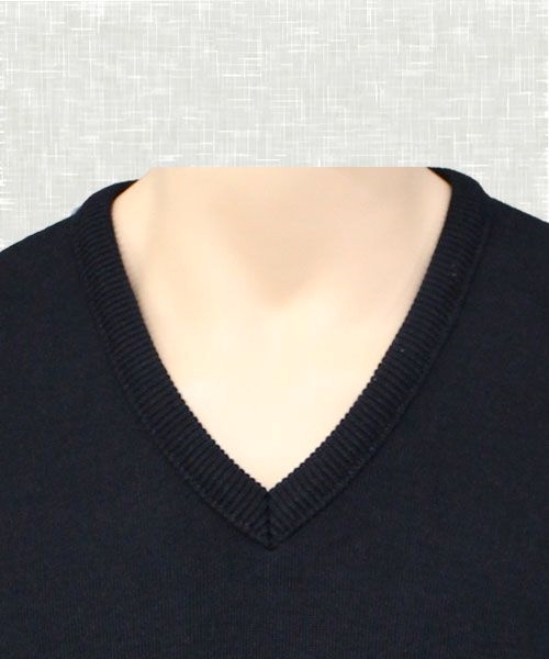 Other view of Men's Jumper – Merino Wool – Black – Small – V24 – Worksmart – Interknit