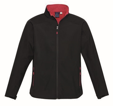 Other view of Bizcollection Men's Softshell Jacket – Breathable Polyester – Black/Red – Large – J307M – Geneva Biz Tech™ – Biz Collection