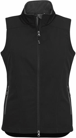 Other view of Ladies Softshell Vest – Polyester Outer – Black/Graphite – Large – J404L – Geneva Biz Tech™ – Biz Collection