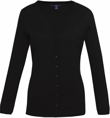 Other view of Bizcollection Ladies Longline Cardigan – Pre-Shrunk Wool - Acrylic – Black – Small – LC417L – Milano – Biz Collection