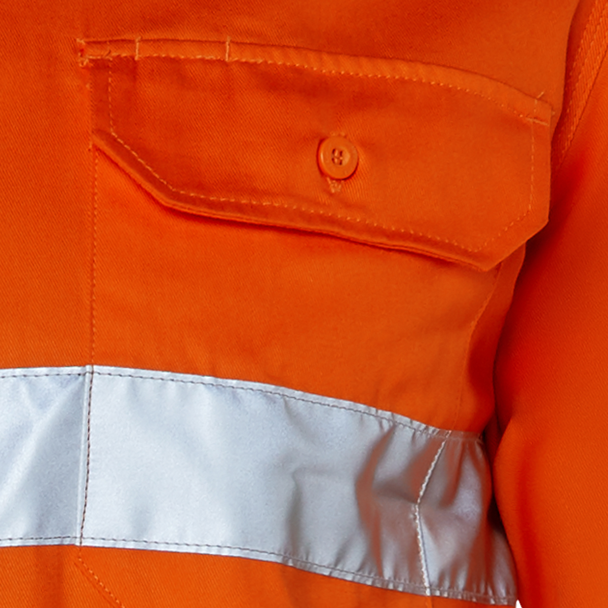 Other view of Workhorse MSH006 Shirt - Men - Two-Tone - High Visibility - Long Sleeve - Cotton - Orange/Navy - L