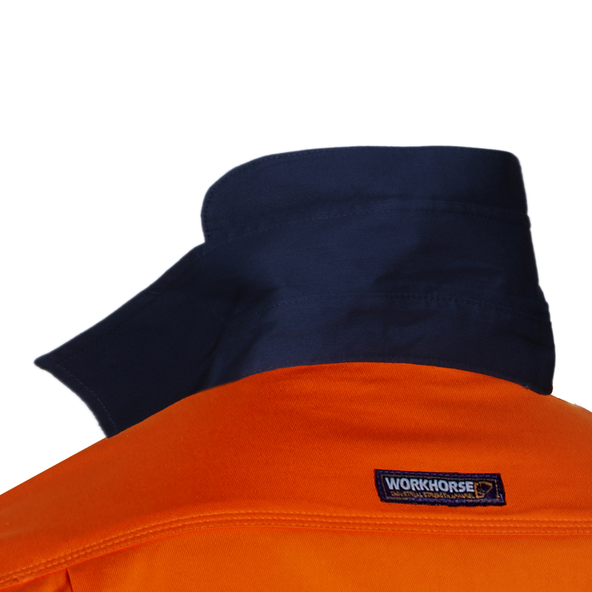 Other view of Workhorse MSH194 Shirt - Men - Two-Tone - High Visibility - Taped - Long Sleeve - Closed Front - Orange/Navy - 4XL