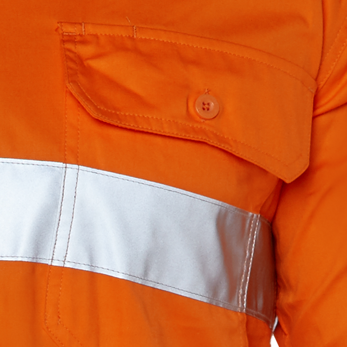 Other view of Workhorse MSH194 Shirt - Men - Two-Tone - High Visibility - Taped - Long Sleeve - Closed Front - Orange/Navy - S