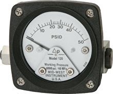 Other view of Differential Pressure Gauge - Aluminium - 0-400 kPa - 1/4" BSP - 120 - Filter Minder® - Mid-West Instrument