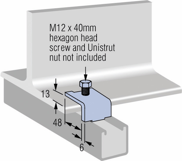 Other view of Unistrut P1386 - Clamp Beam - Clip - Zinc Plated