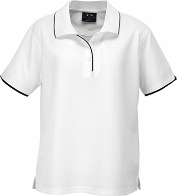 Other view of Ladies Polo T-Shirt – Polyester – White/Black – 18 – P3225 – Elite Self-Check Biz Cool™ – Biz Collection