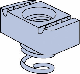 Other view of Unistrut P4007 - Strut Nut Channel - with Spring - M8 - Zinc Plated