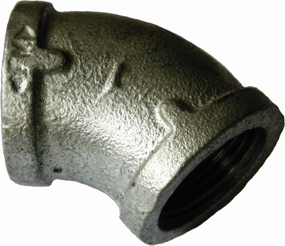 Other view of AAP Elbow - Female & Female - Malleable Iron - 45 Degree - Galvanized -  50Nb - LEF50